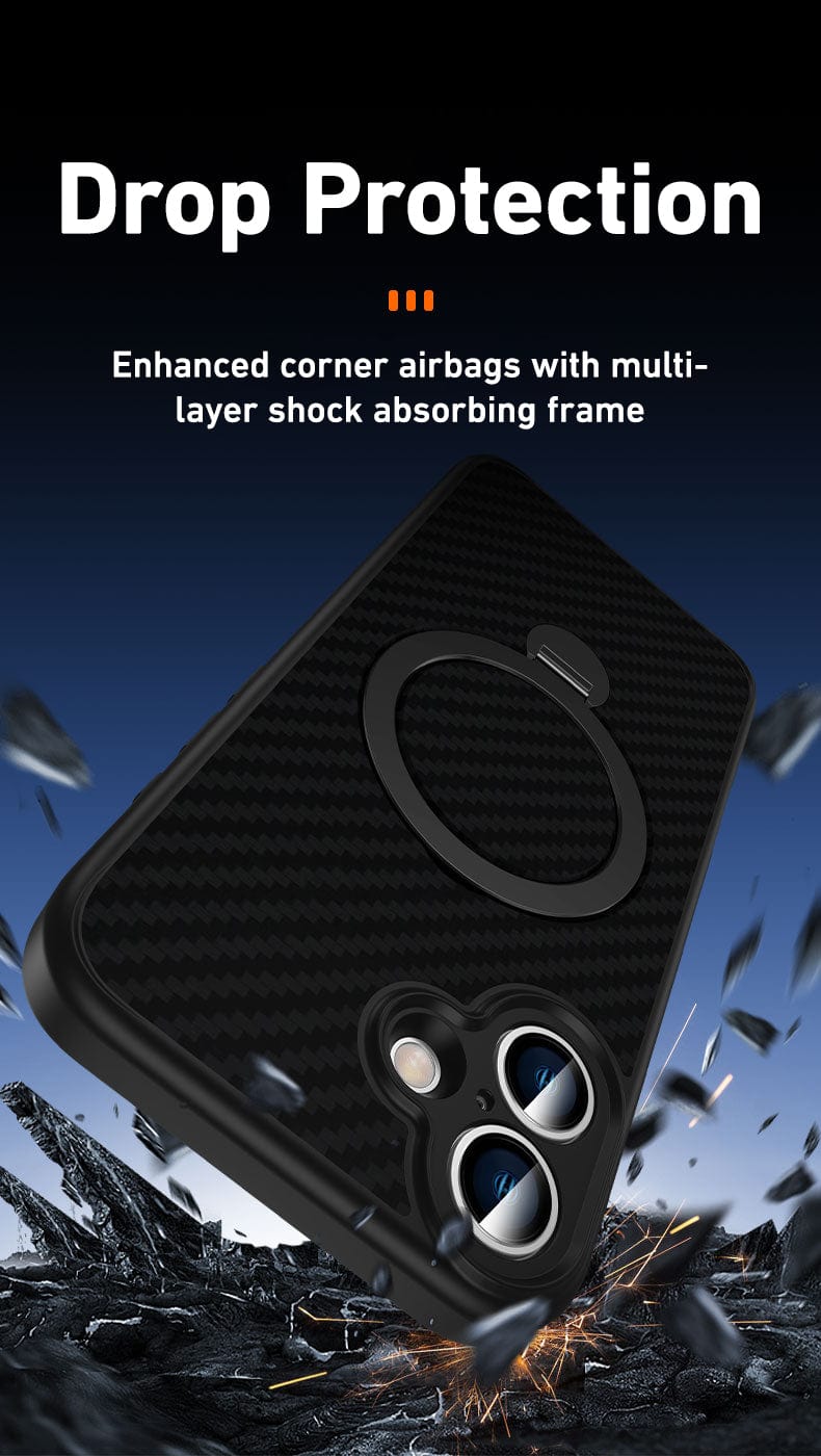 Skyzer PC516 Iphone 16 Case 360° Stand