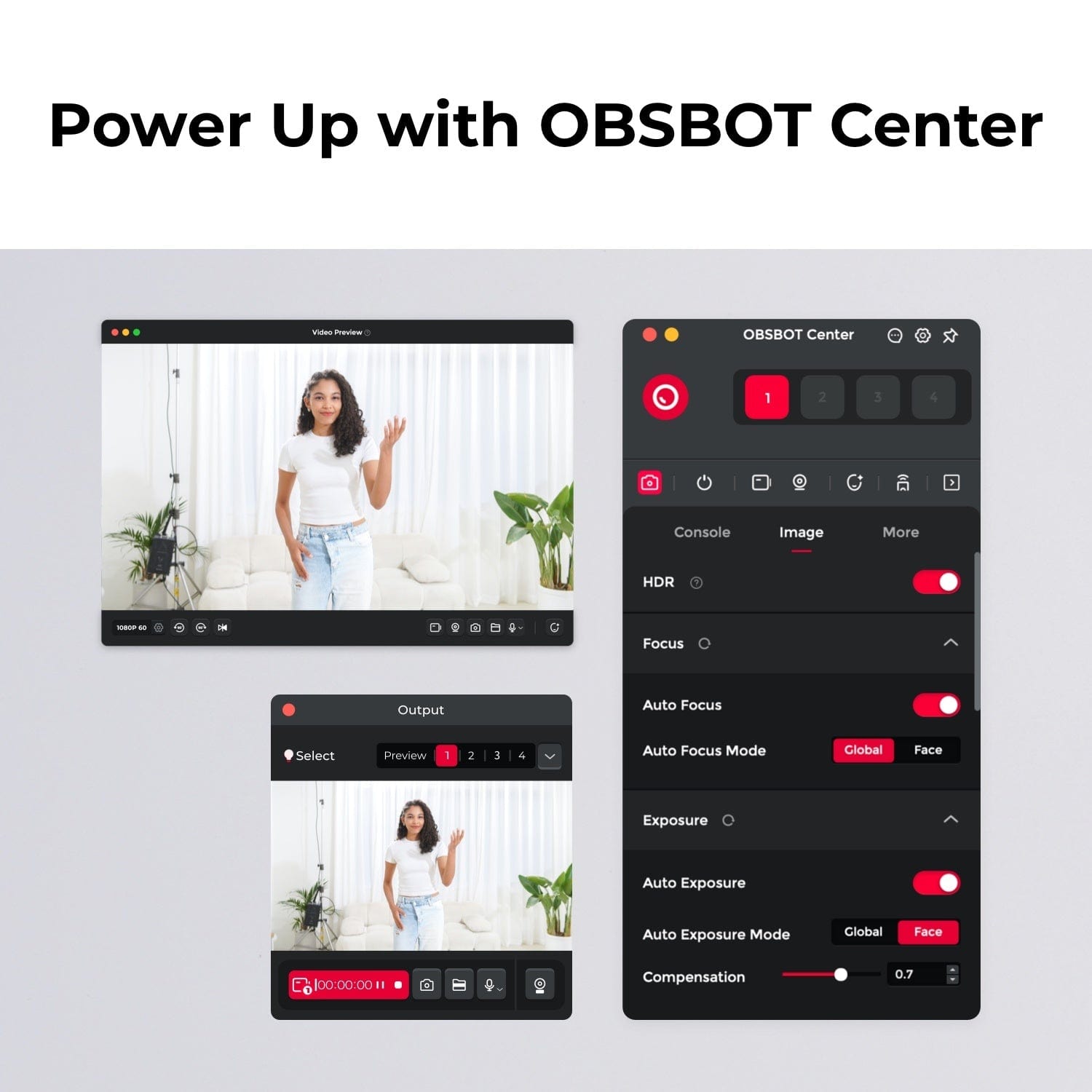 OBSBOT Tiny SE AI-Powered Full HD PTZ Webcam