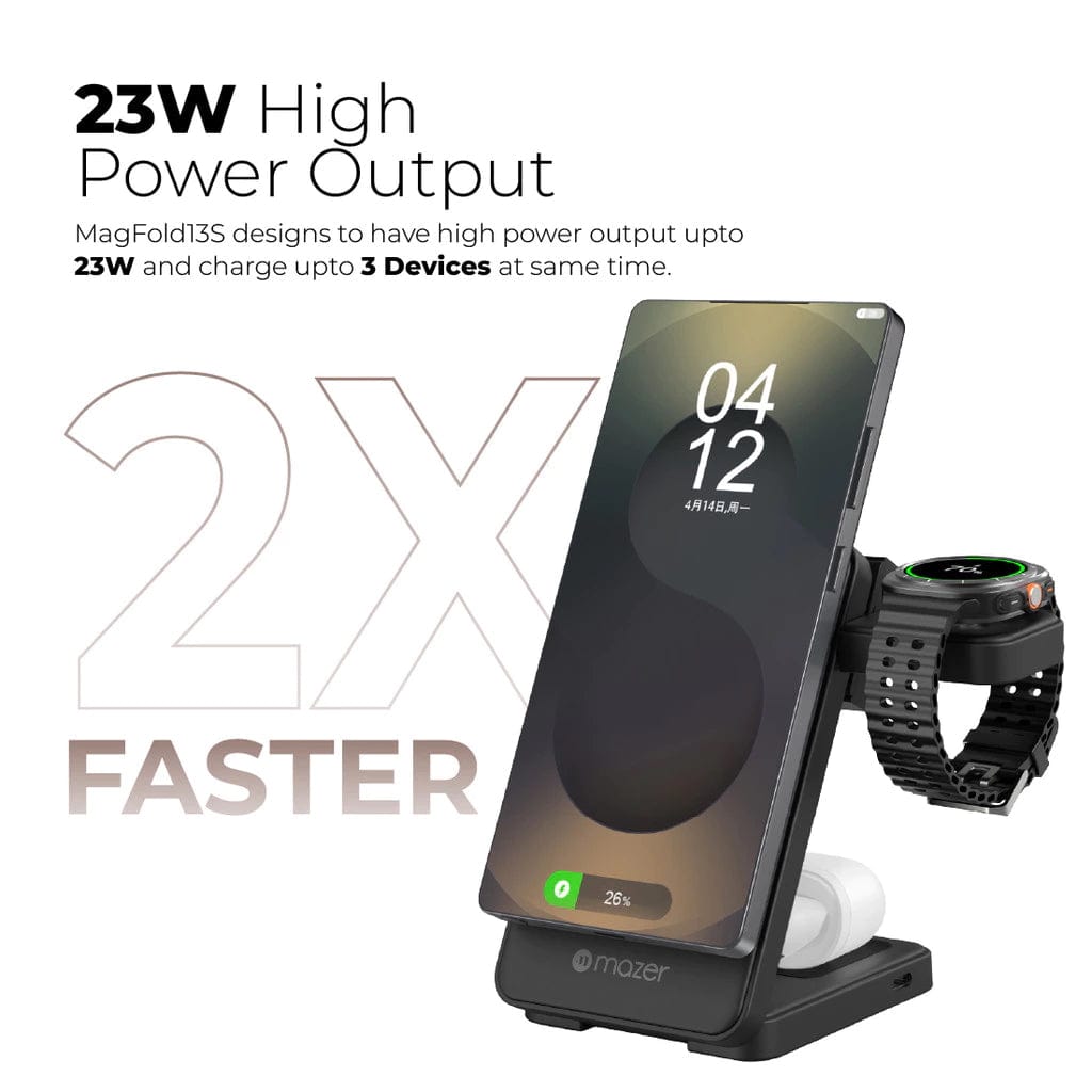 Mazer MagFold13S 3in1 Foldable Wireless Charging Stand (Samsung Edition)