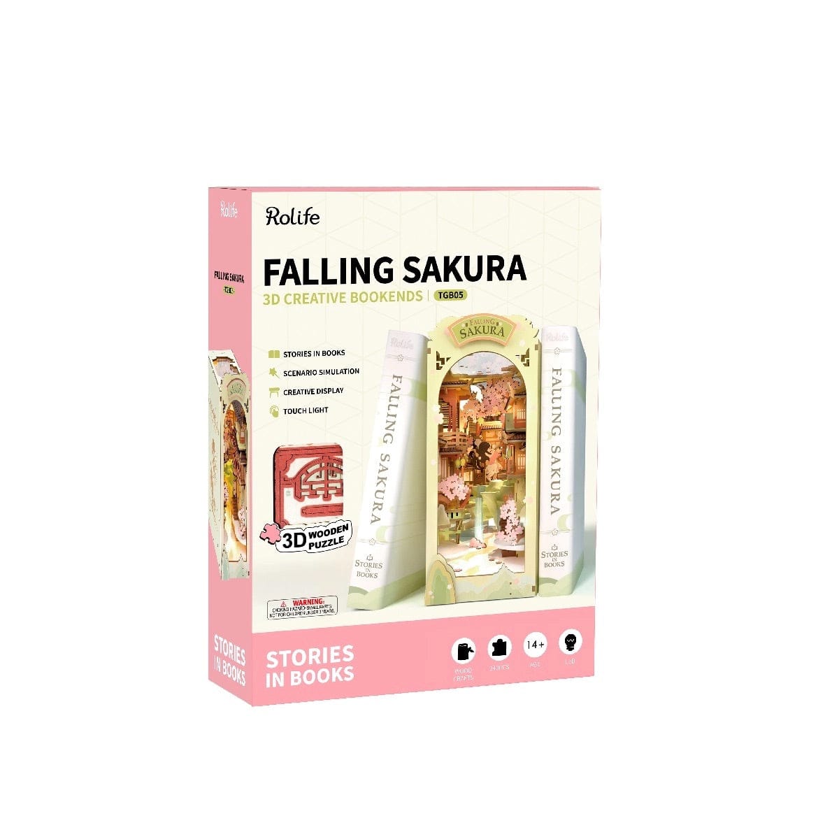 Rolife Book Nook Shelf Insert - Falling Sakura TGB05
