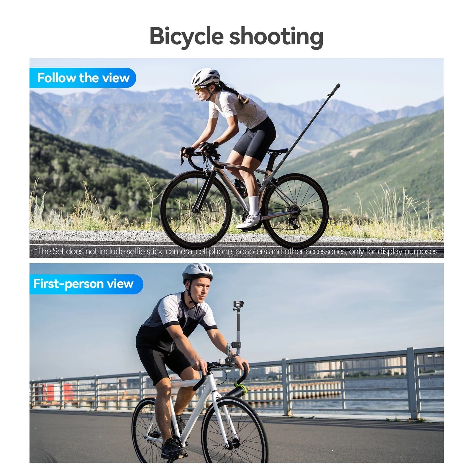 Telesin Double-headed Crab Clamp Bike/Moto Pipe Clamp