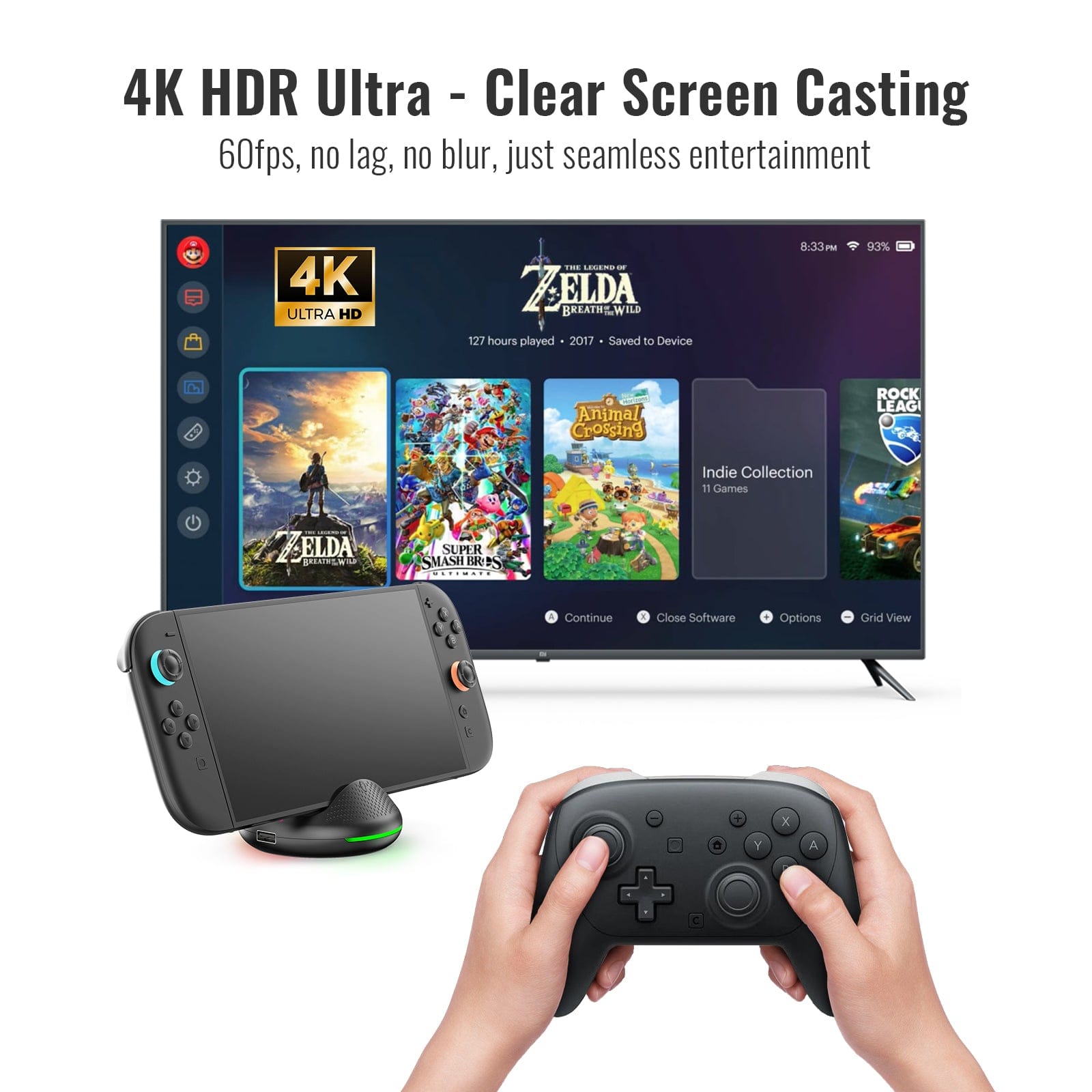 JYS NS2289 Mini Portable TV Dock Station for Nintendo Switch 2