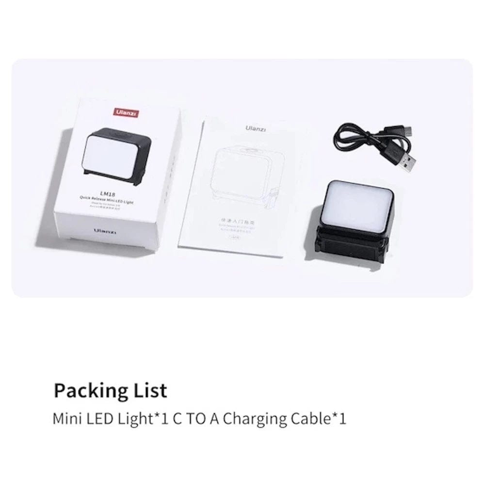 Ulanzi LM18 Mini LED Video Light for DJI Osmo Action 5/4/3 & Pocket 3
