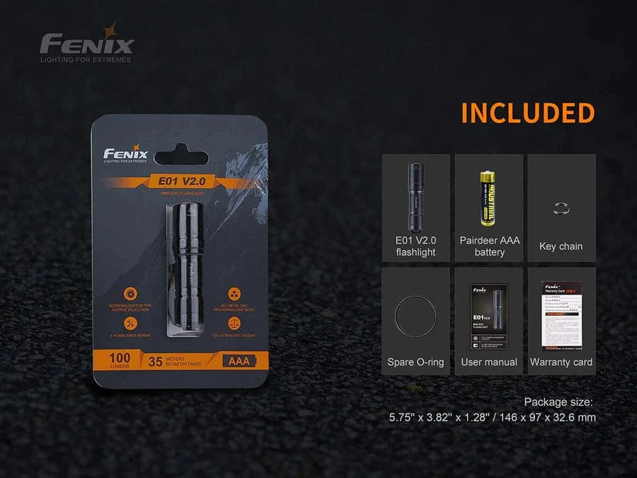 Fenix E01 V2.0 AAA Flash Light
