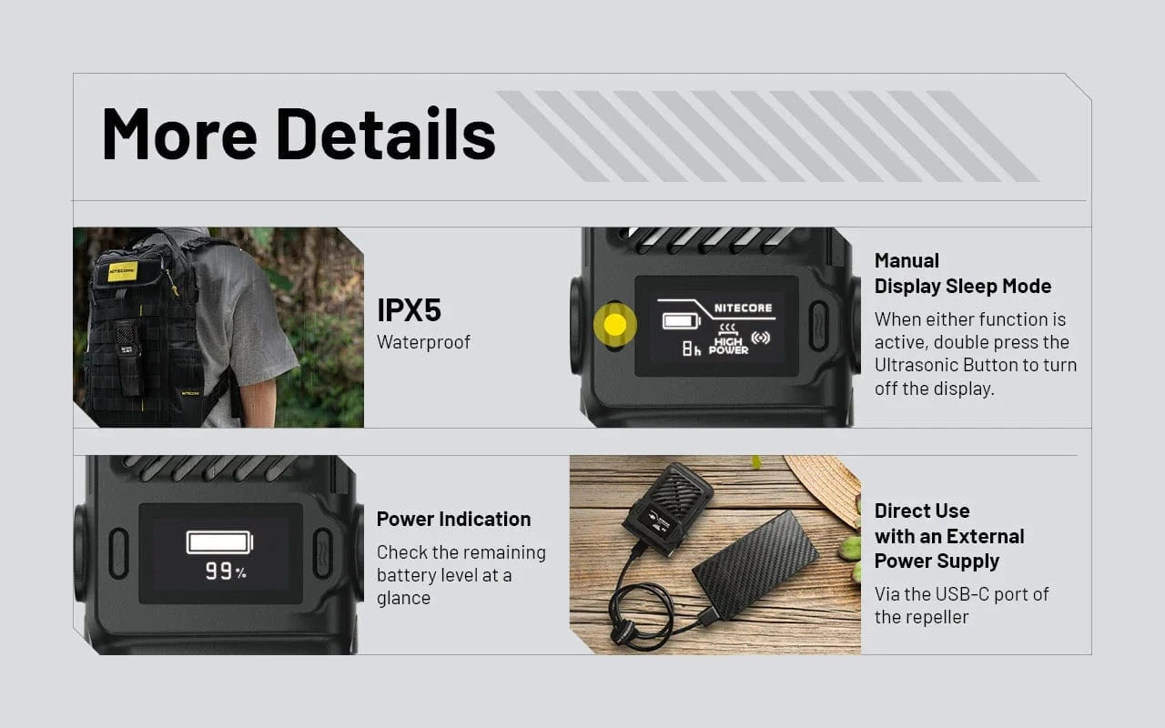 Nitecore EMR25 3in1 Rechargeable Electronic Mosquito Repellent