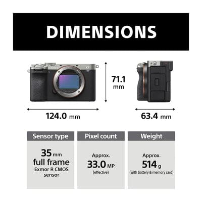 Sony ILCE-7CM2 Alpha 7C II Full-Frame Hybrid Camera