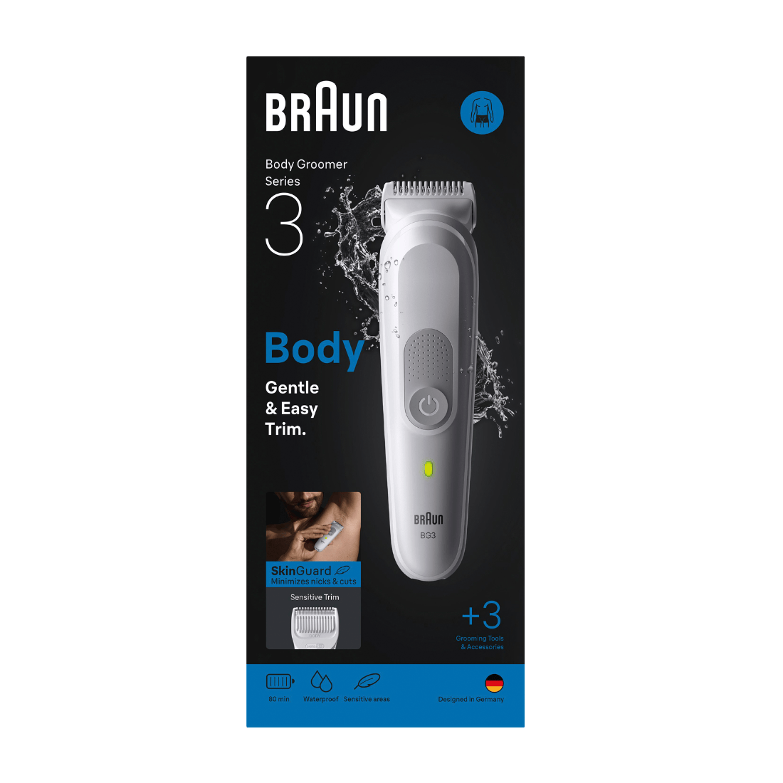 Braun Body Groomer Series 3 BG3530 3in1 Grooming Tools