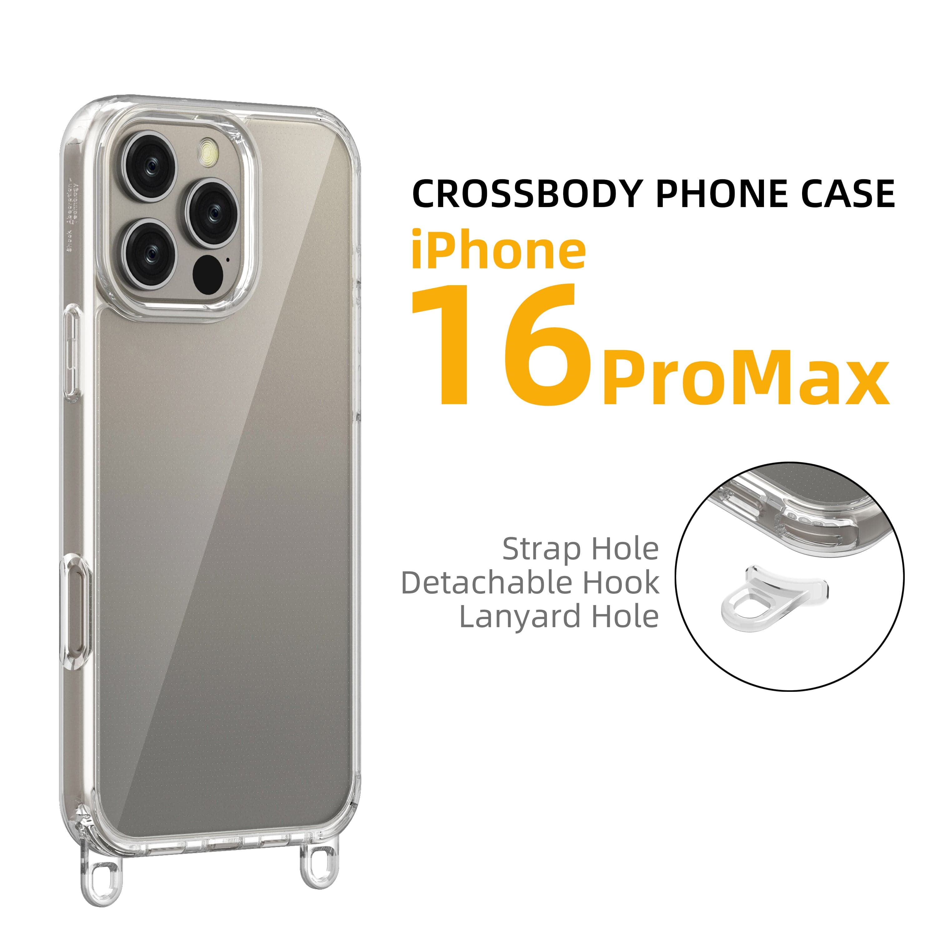 Skyzer PC416 Iphone 16 Case with Lanyard