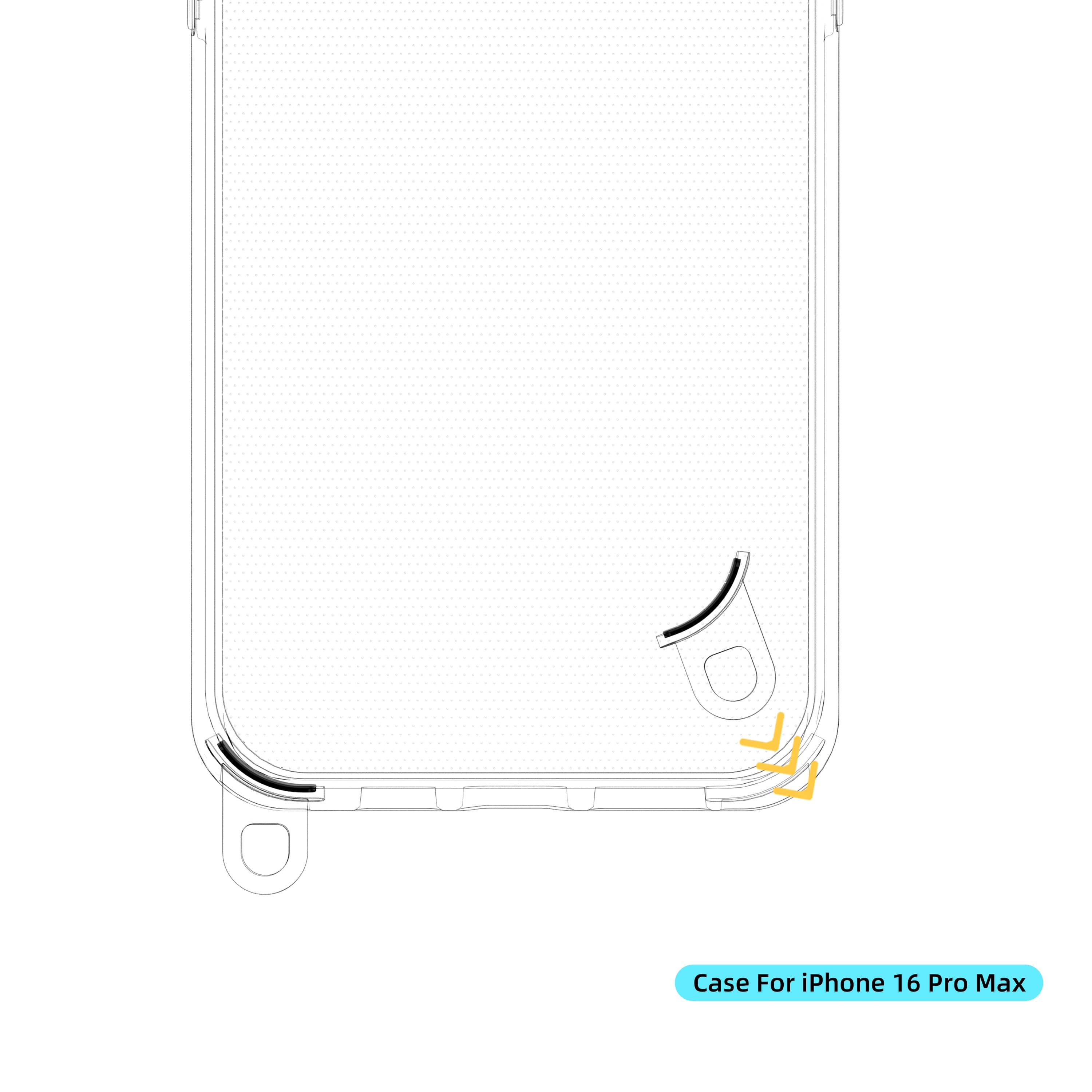 Skyzer PC416 Iphone 16 Case with Lanyard