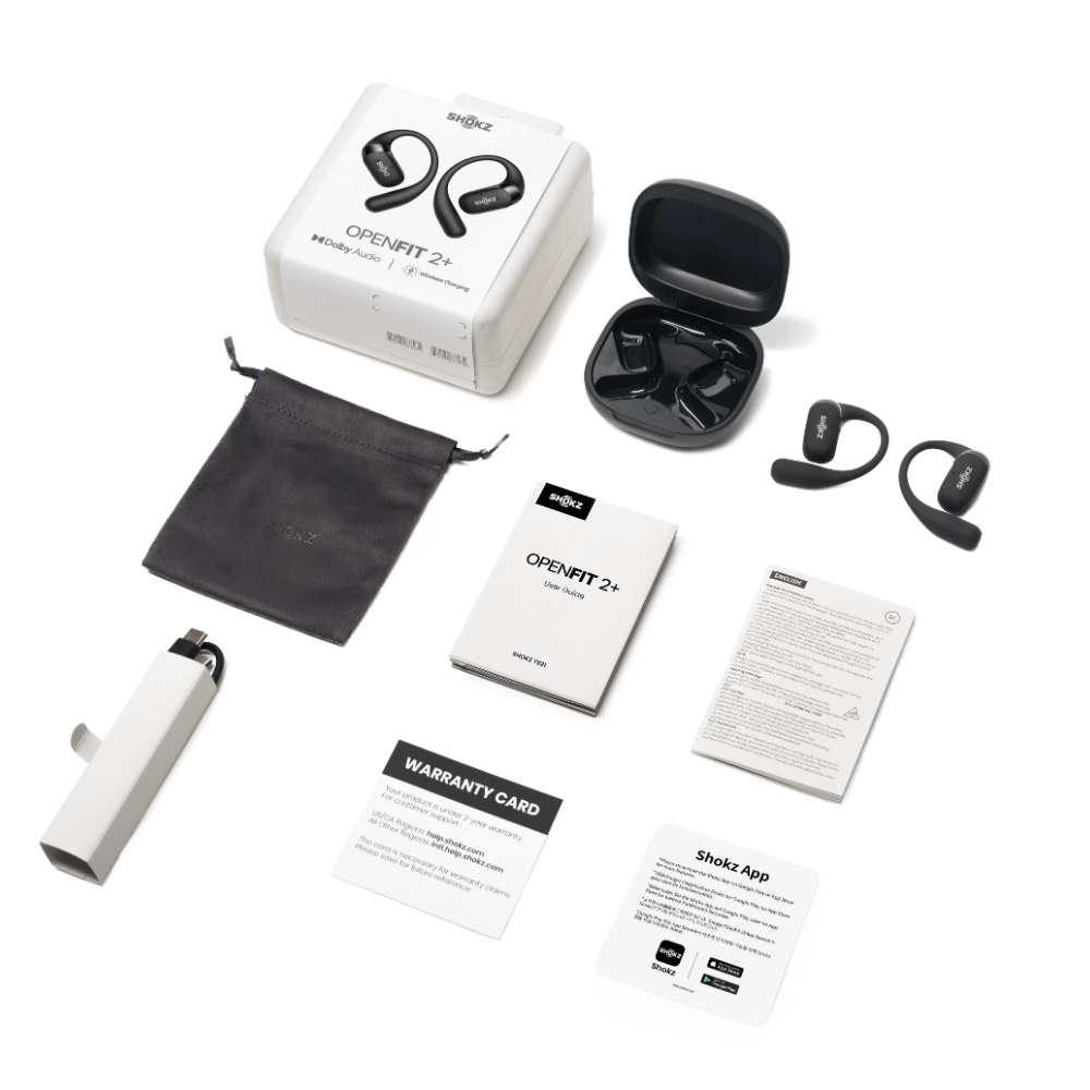 Shokz OpenFit 2+ Open Ear Wireless Earbuds