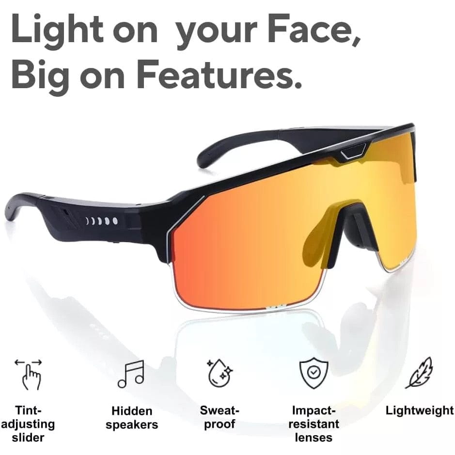 CHAMELO Music Shield Open Ear Bluetooth Audio Glasses