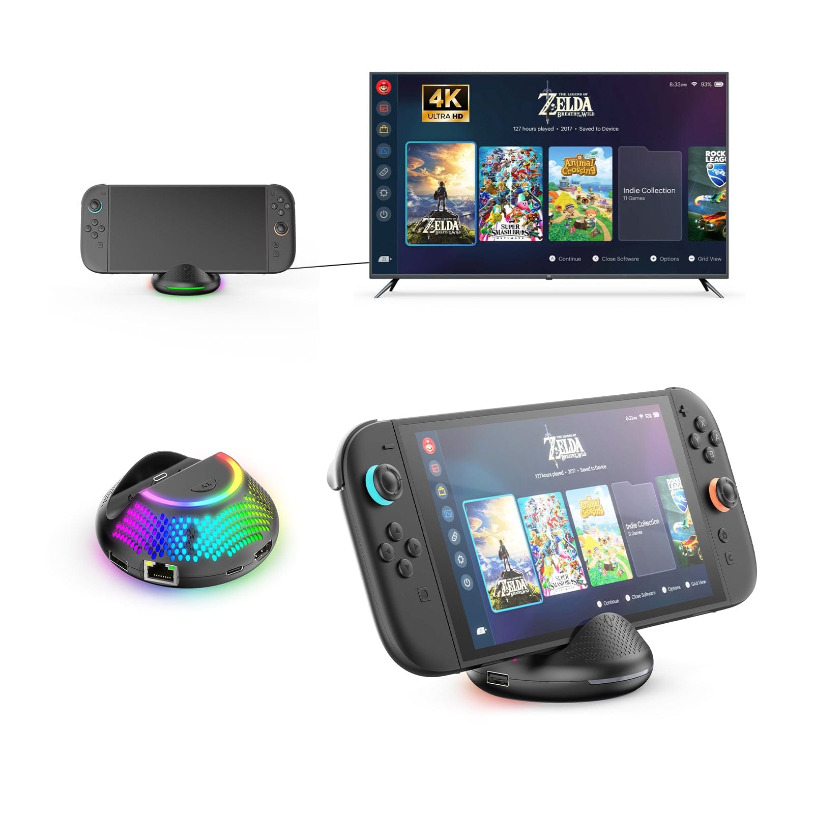 JYS NS2289 Mini Portable TV Dock Station for Nintendo Switch 2