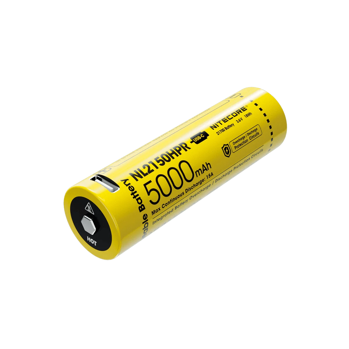Nitecore NL2150HPR 5000mAh USB-C Rechargeable 21700 Battery