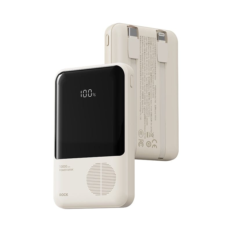 ROCK P99 PD 22.5W Fast Charging Power Bank with Built-in Cables (20000mAh)