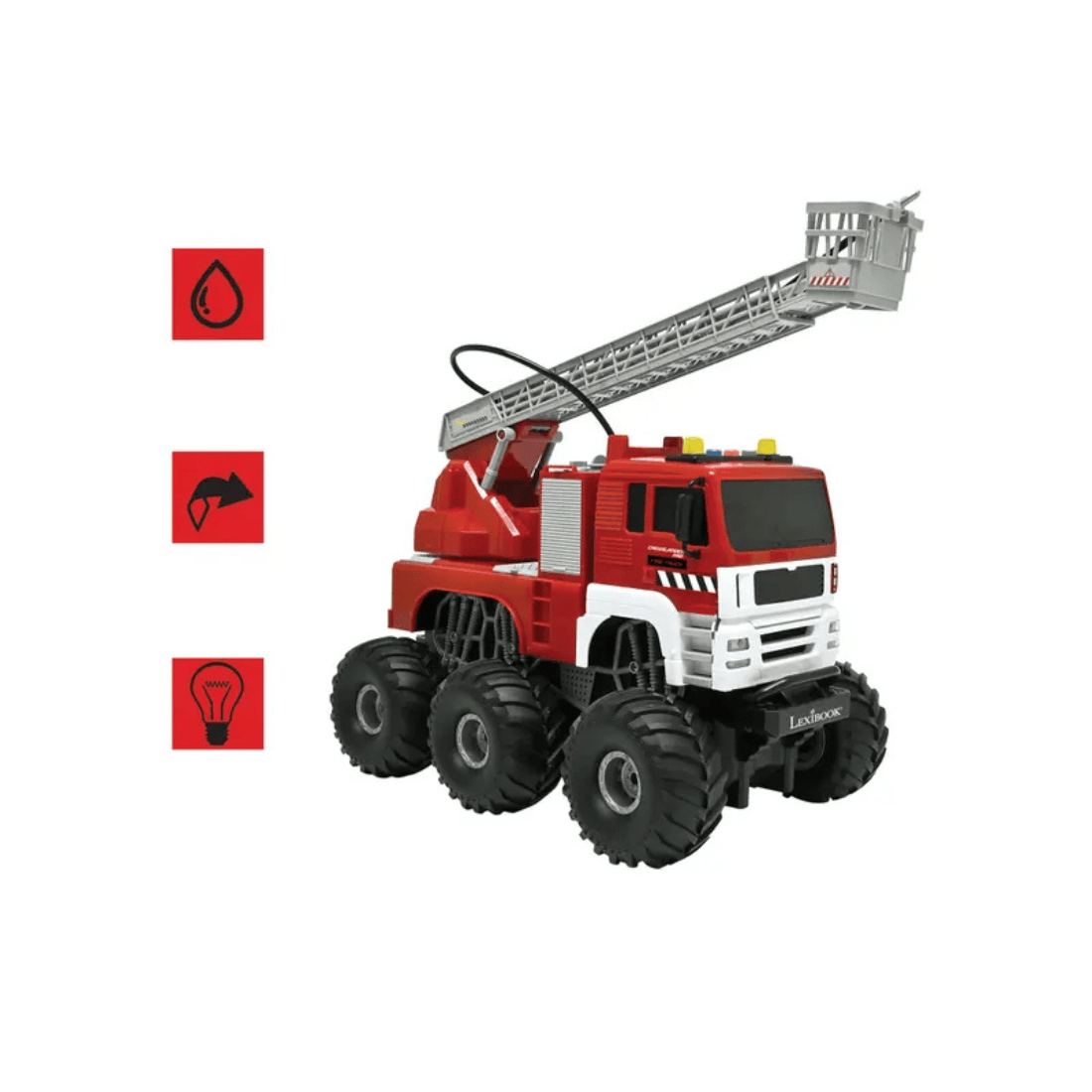 Lexibook RCP20 Crosslander Pro Remote Control Fire Truck with Light & Sound Effects