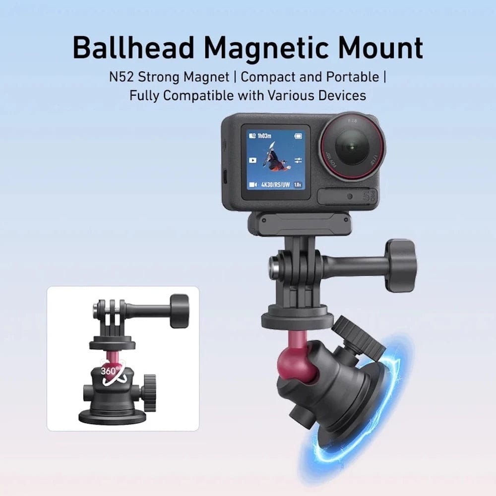 Telesin Ballhead Magnetic Mount for Action Cameras