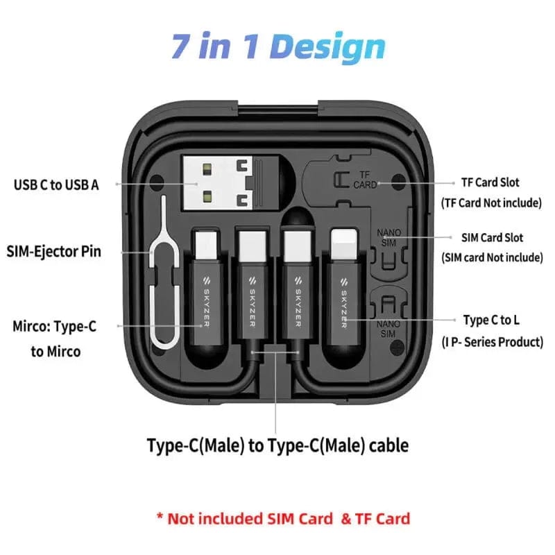 Skyzer AC500 Multi USB Charger Adapter Cable Kit