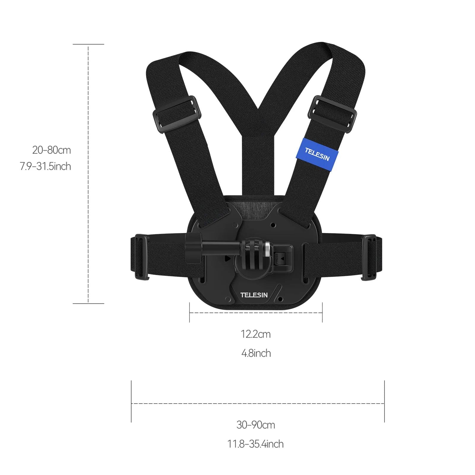 Telesin Quick Release Vest Chest Strap Mount 4 Action Camera