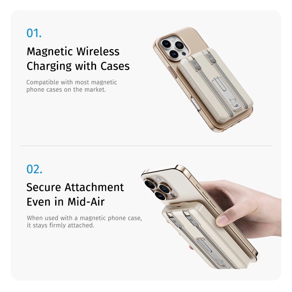 ROCK Crayon Shinchan P50 5in1 PD20W Magnetic Holder Fast Charging Power Bank with Cables (10000mAh)