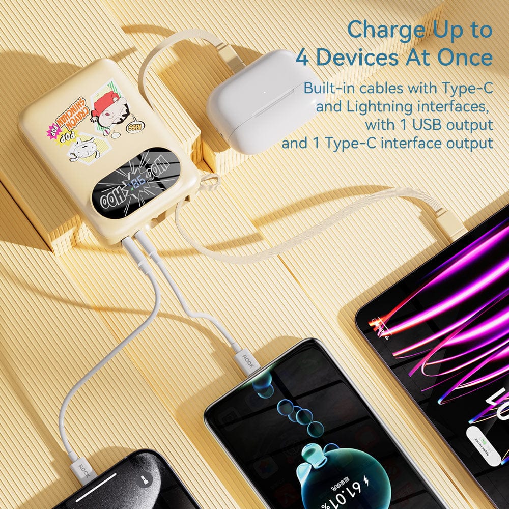 ROCK Crayon Shinchan Y11 mini Power Bank with Cable (20000mAh)