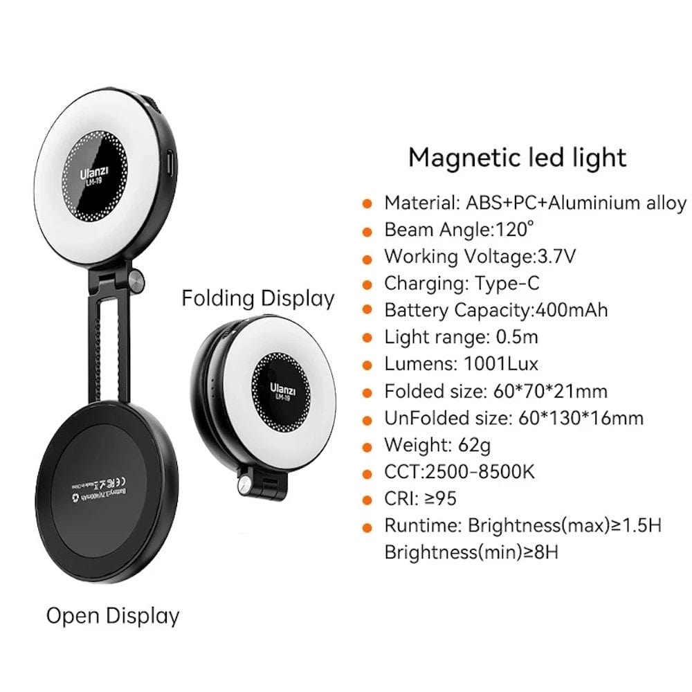 Ulanzi LM19 MagSafe LED Selfie Ring Light