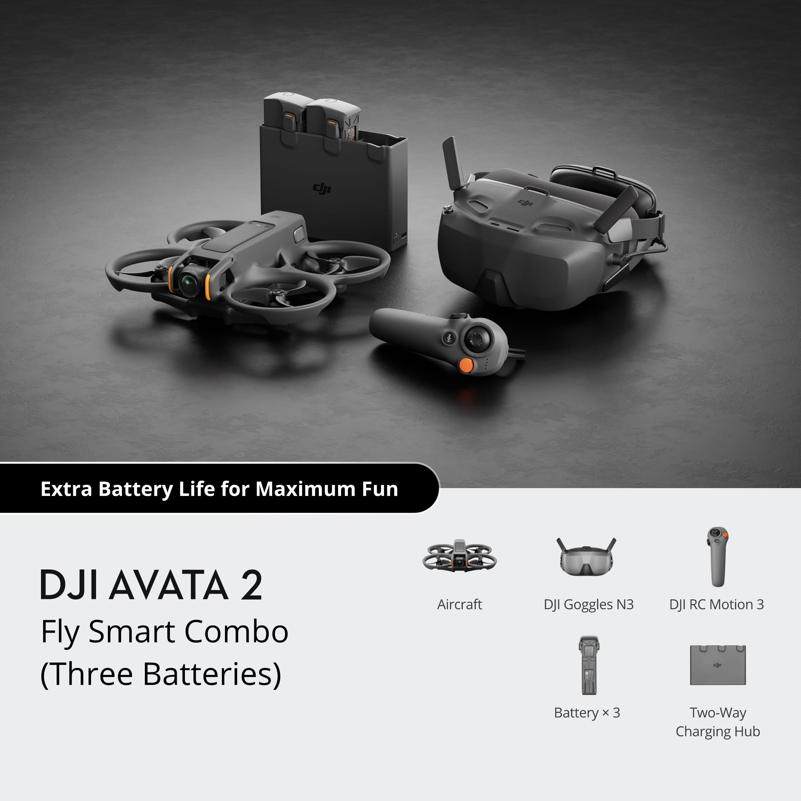 DJI Avata 2 FPV Drone Fly Smart Combo