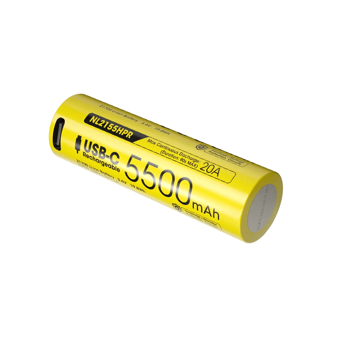 Nitecore NL2155HPR 5500mAh Rechargeable 21700 Battery