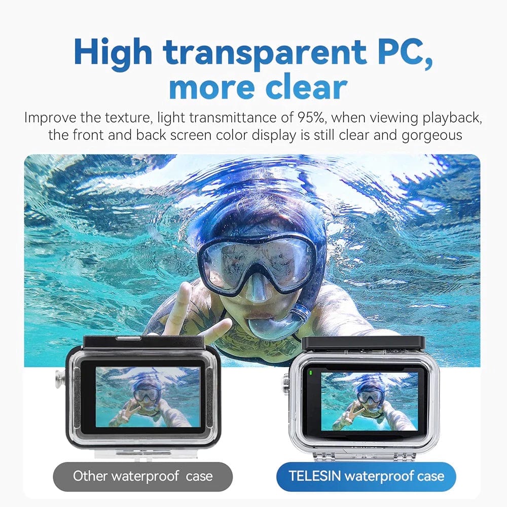 Telesin Waterproof Case For DJI Action 3/4/5