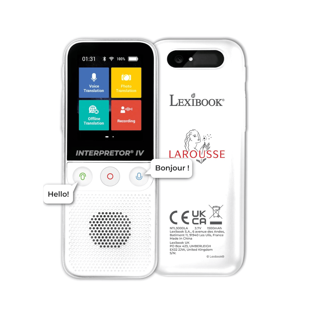 Lexibook NTL3000LA Interpretor IV 138 Languages Larousse Voice Translator
