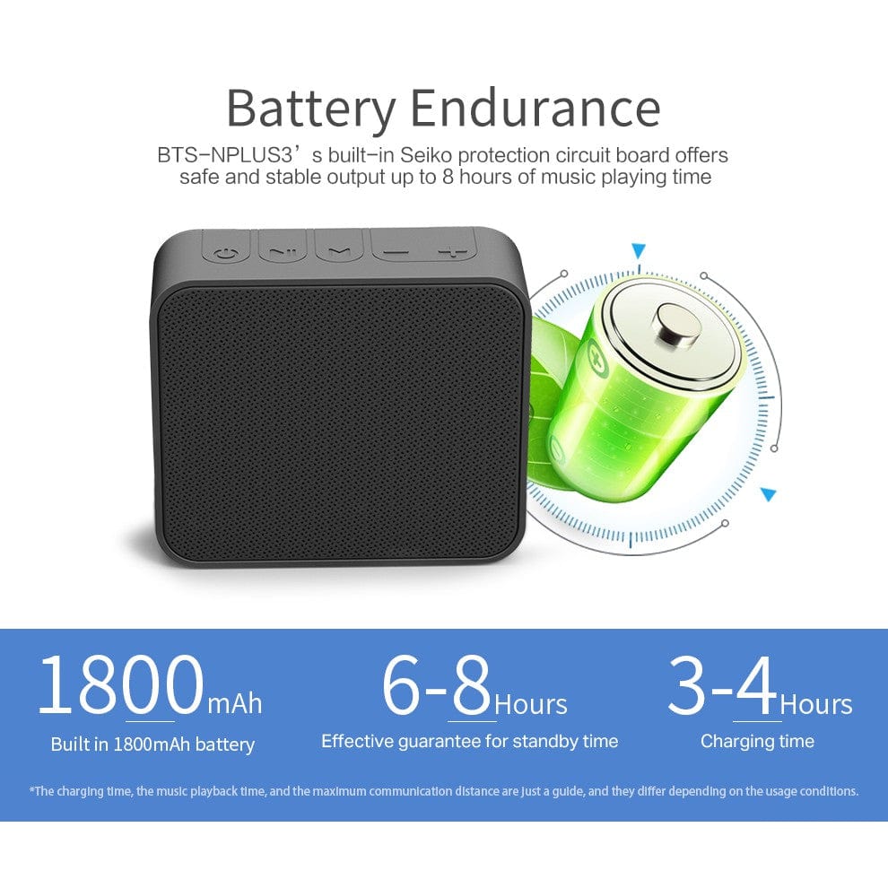 D.LAB Dezign BTS-NPLUS3 Portable Water-Resistant Bluetooth Speaker