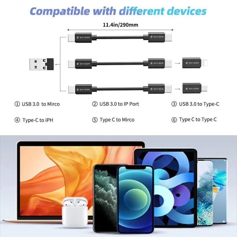 Skyzer AC500 Multi USB Charger Adapter Cable Kit