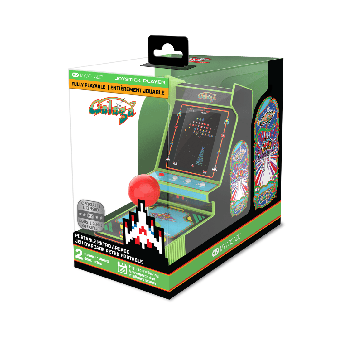 My Arcade Galaga Joystic Player 7194 Handheld Games