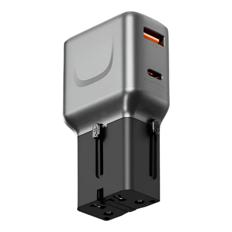 Energea TravelGo Adapter 35 | PD35W USB-C & USB-A Ports Travel Adapter with Interchangeable Plugs