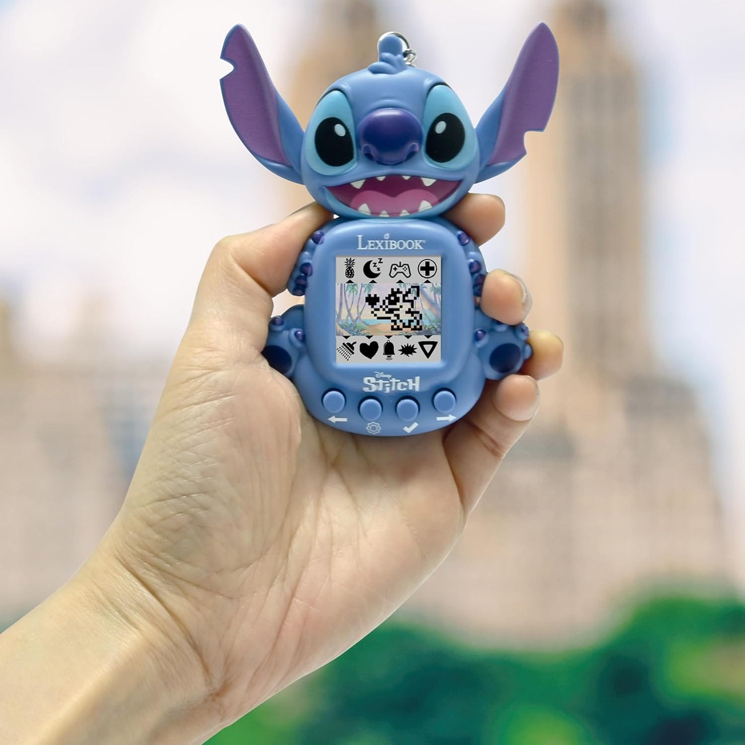 Lexibook JLMB10D Disney Stitch My Best-E Console With LCD Screen with 3 Games from Disney Stitch Universe