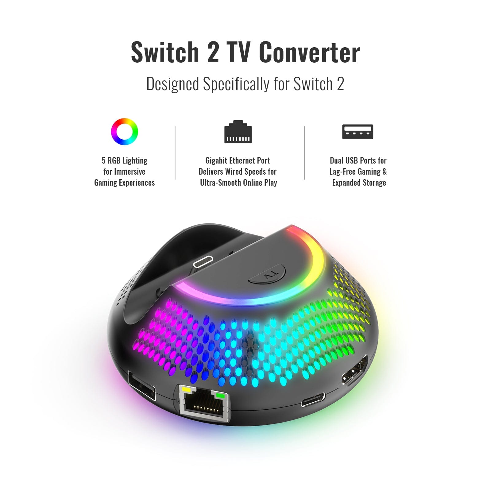 JYS NS2289 Mini Portable TV Dock Station for Nintendo Switch 2