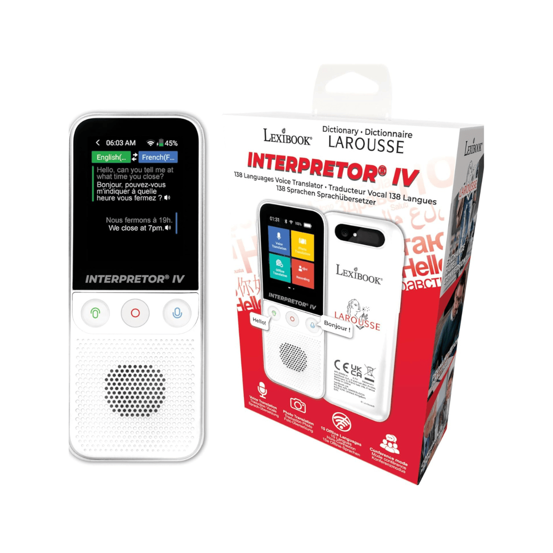 Lexibook NTL3000LA Interpretor IV 138 Languages Larousse Voice Translator