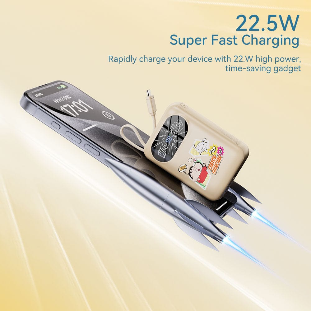 ROCK Crayon Shinchan Y11 mini Power Bank with Cable (20000mAh)