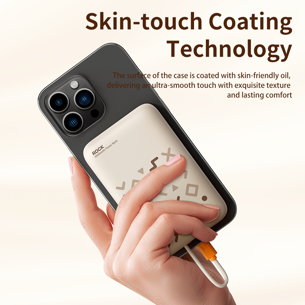 ROCK P28 Magnetic PD Fast Charging Power Bank with Cable 10000mAh