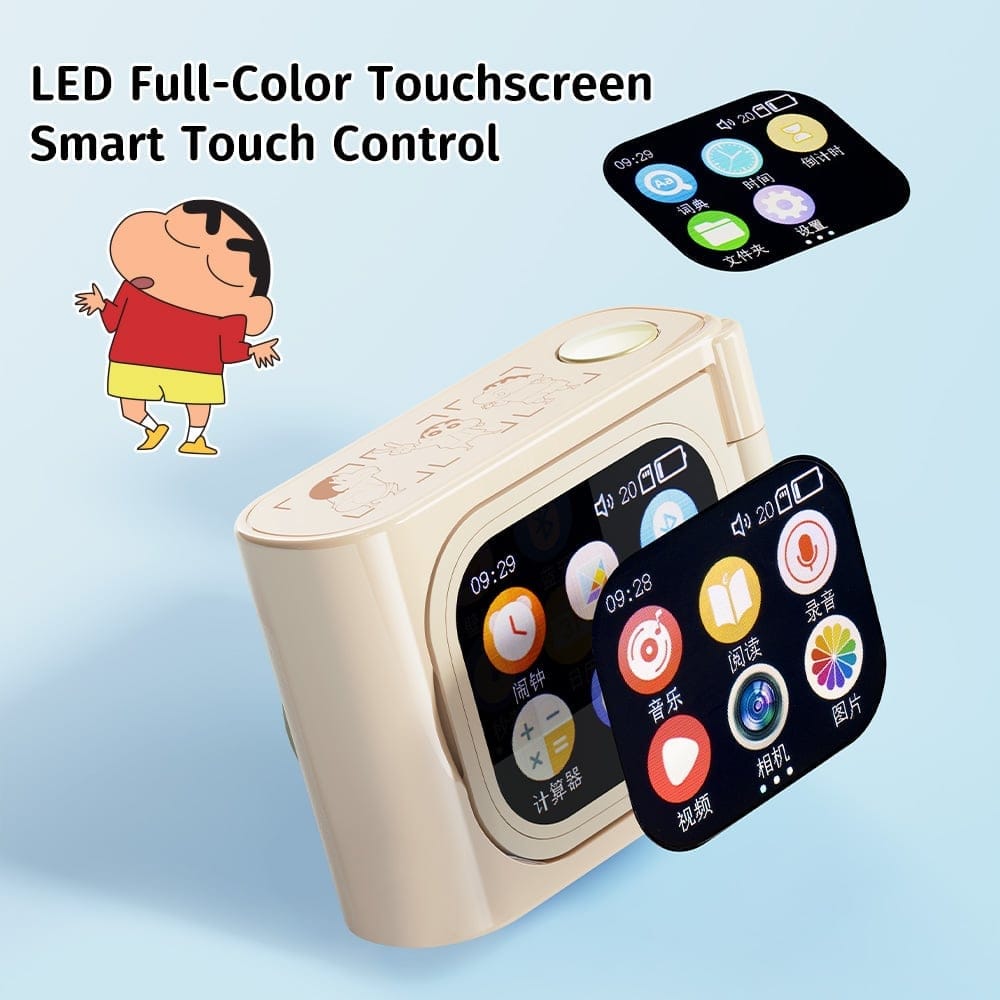 ROCK Crayon Shinchan RAU0797 Camera Style Bluetooth Earphones with Color Touch Screen