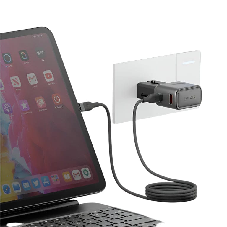 Energea TravelGo Adapter 35 | PD35W USB-C & USB-A Ports Travel Adapter with Interchangeable Plugs