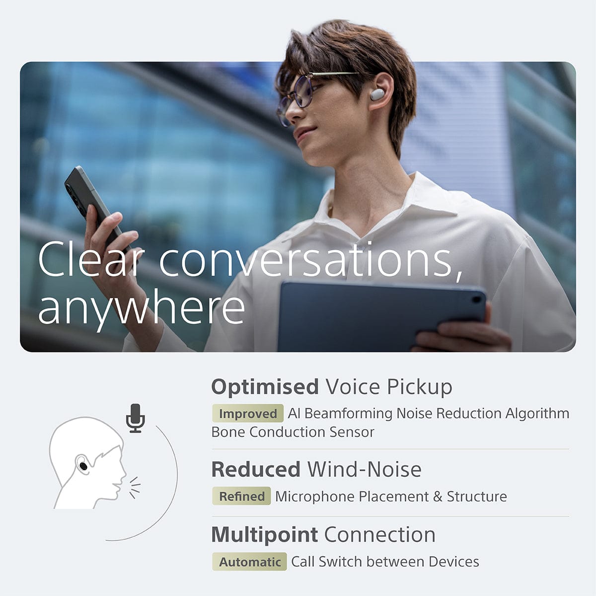 Sony WF-1000XM6 Wireless Noise Cancelling Earbuds (XM6)