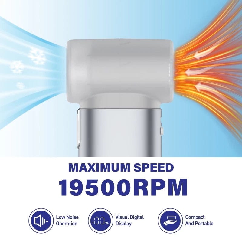 Gadget Mix Diginut CL-83 Metal High-Speed Handheld Fan With Digital Display