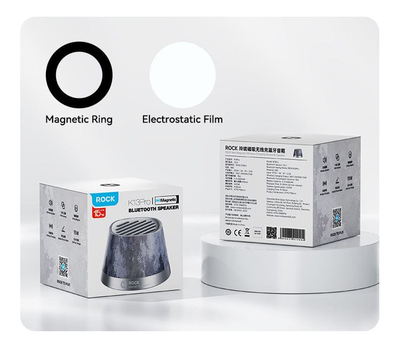 ROCK Mini Magnetic Wireless Charging Bluetooth Speaker