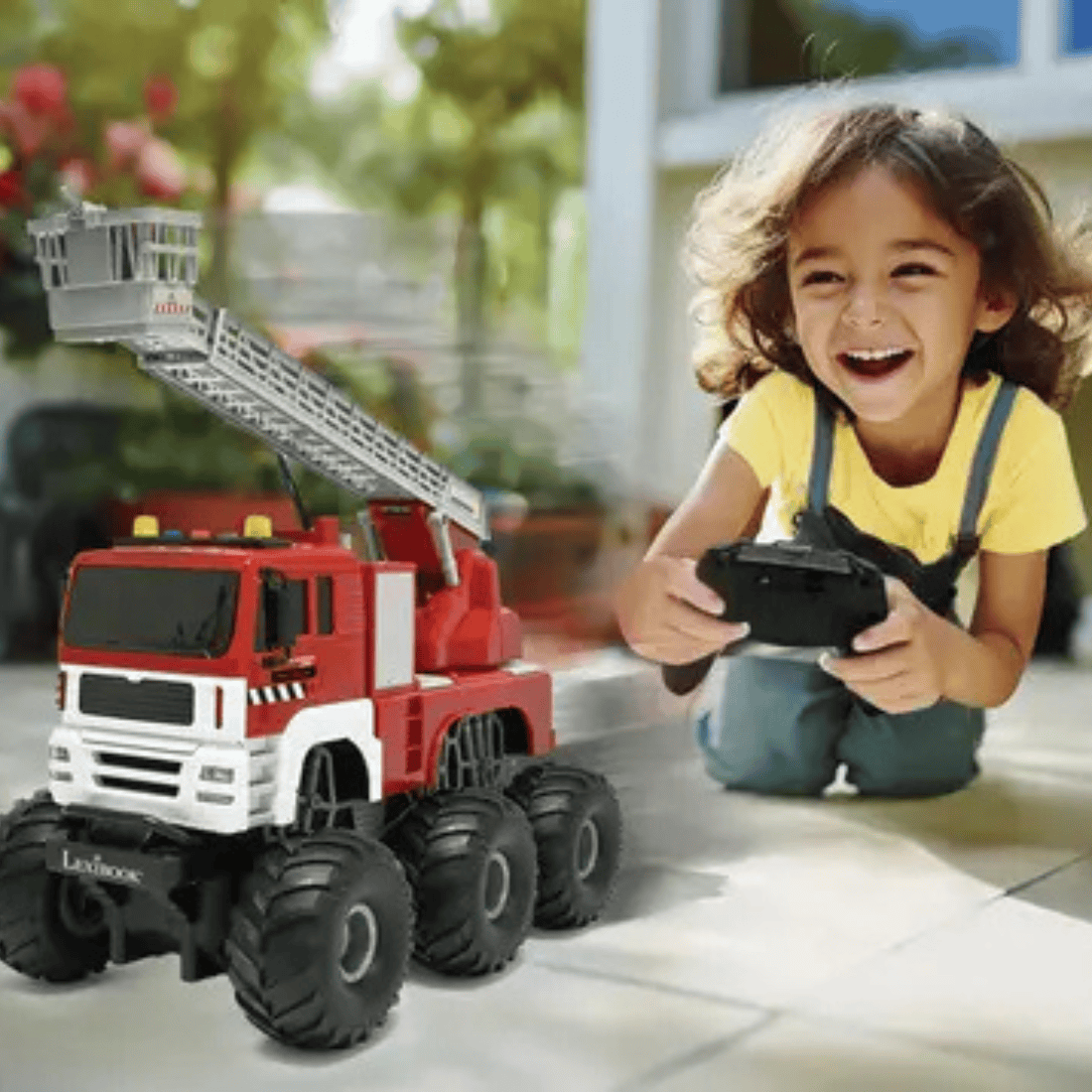 Lexibook RCP20 Crosslander Pro Remote Control Fire Truck with Light & Sound Effects