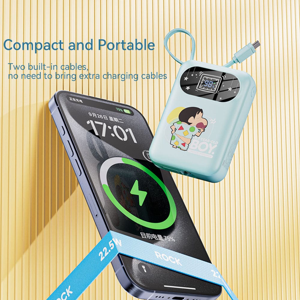 ROCK Crayon Shinchan Y11 mini Power Bank with Cable (20000mAh)