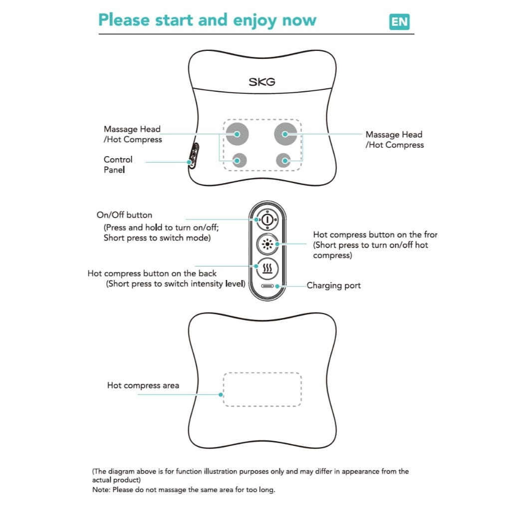 SKG VS500 Back Massage Pillow