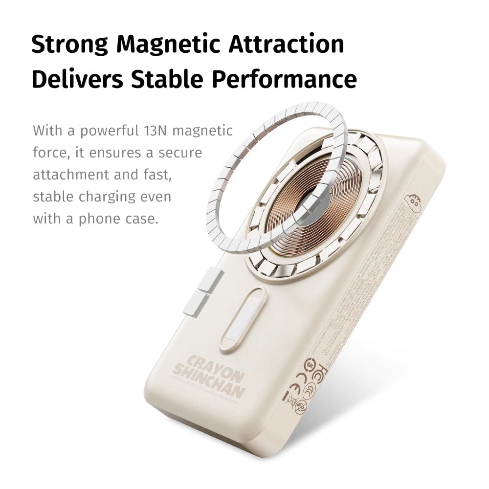 ROCK Crayon Shinchan P50 5in1 PD20W Magnetic Holder Fast Charging Power Bank with Cables (10000mAh)