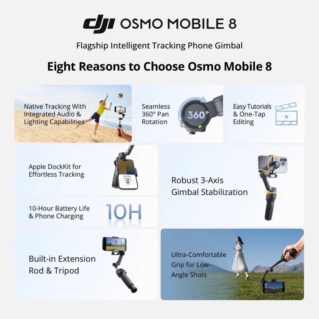 DJI Osmo Mobile 8 Flagship Intelligent Tracking Phone Gimbal
