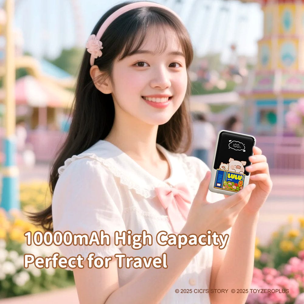 ROCK Lulu The Piggy P95 PD 22.5W Fast Charging Power Bank With Built In Cables (10000MAH)