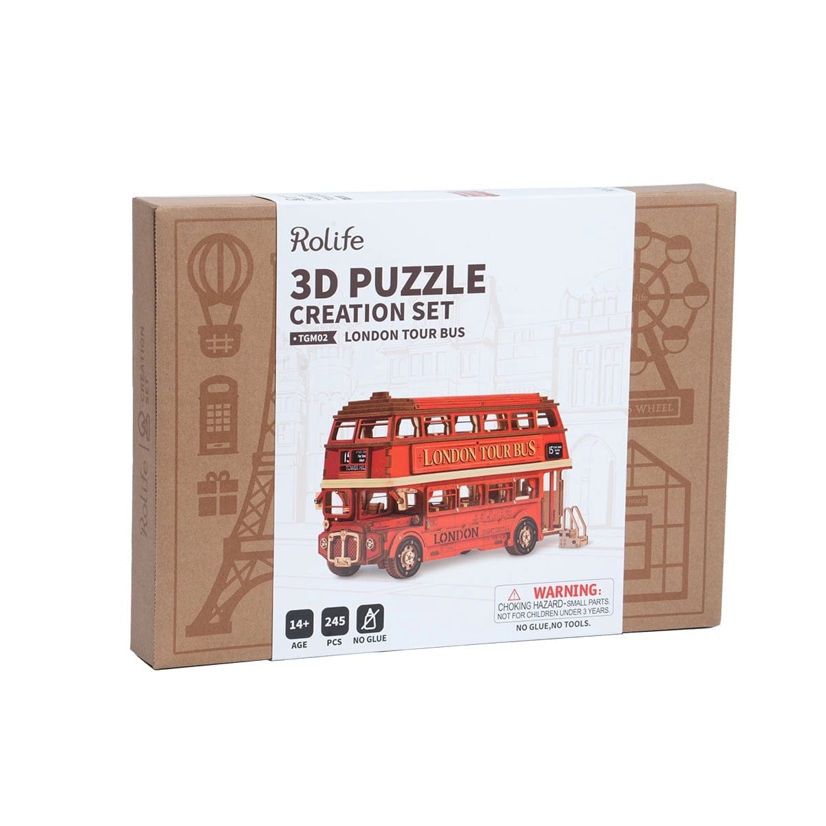 Rolife 3D Wooden Puzzle- London Bus TGM02